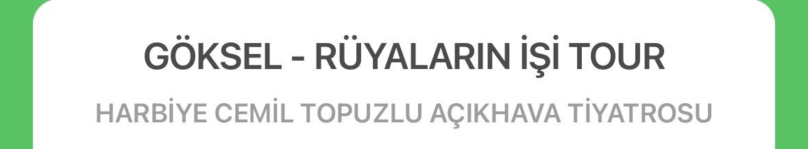 Göksel 22 Haziran Harbiye Konseri 2 adet