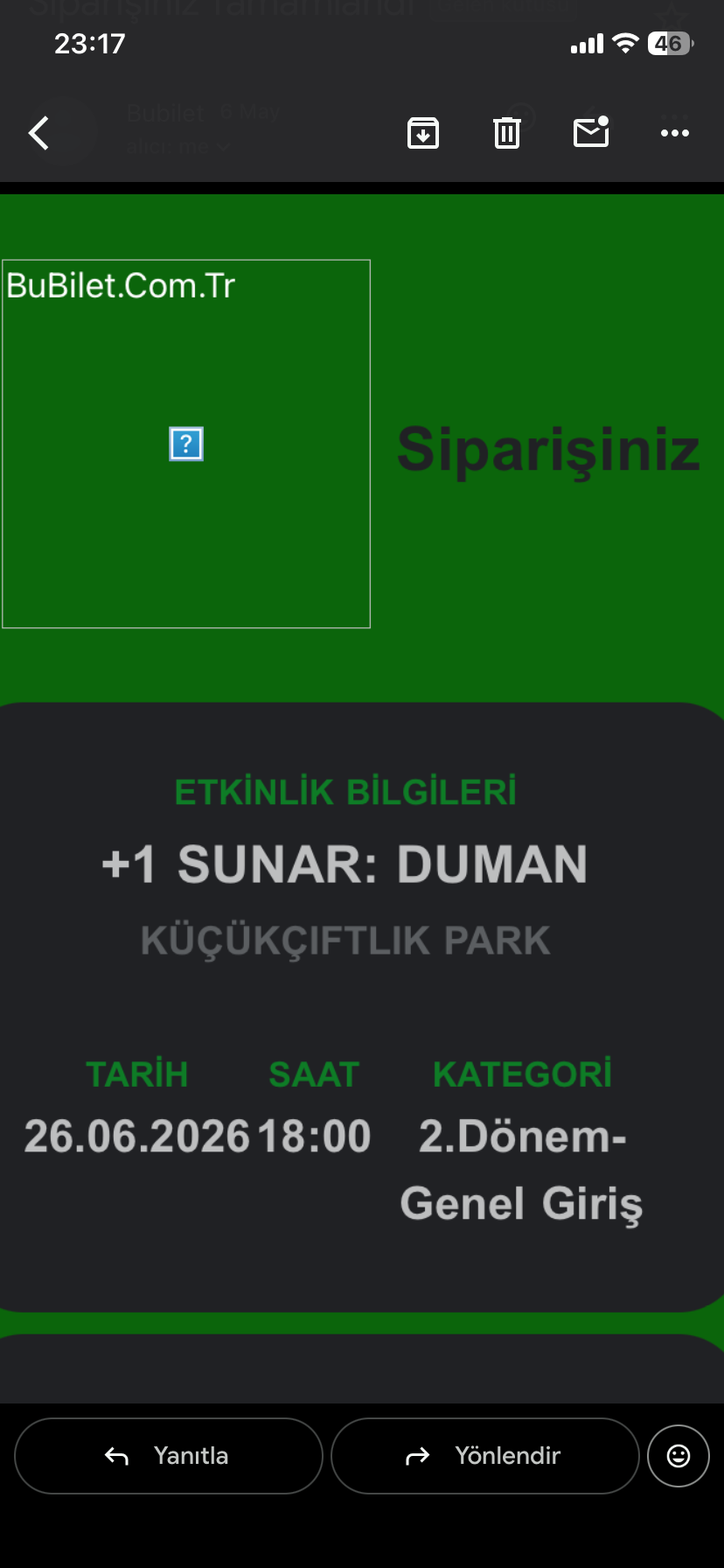 Duman konser 26 haziran