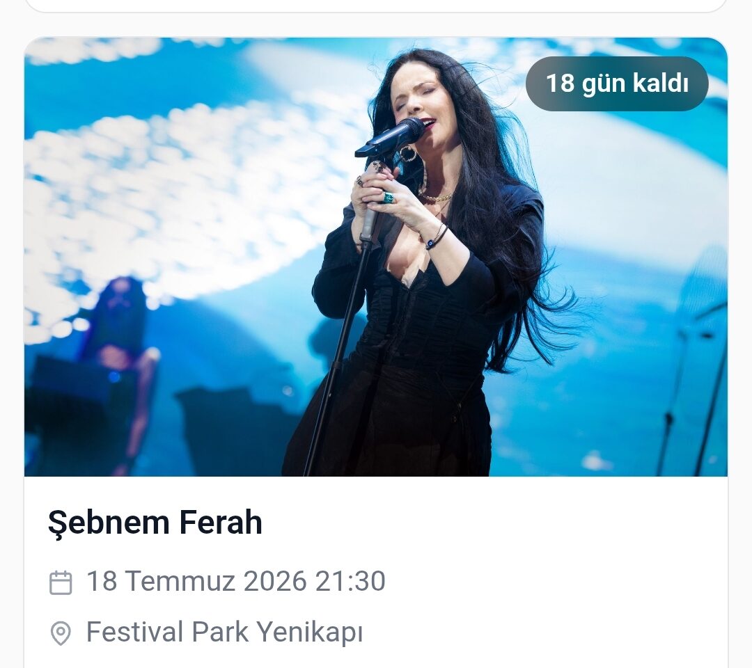 Satılık Şebnem Ferah Konser Bileti 4 adet