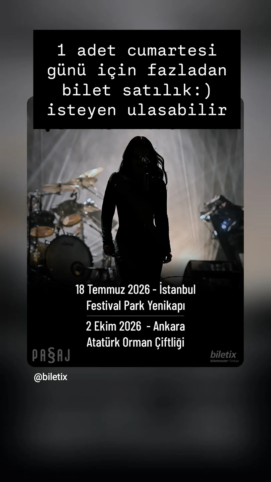 Şebnem Ferah 18 Temmuz Yenikapı konser bileti