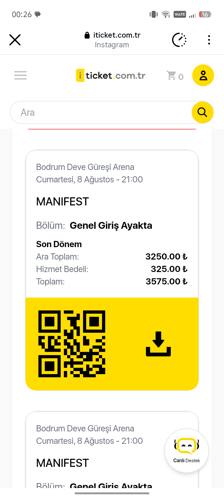 Bodrum'da manifesst konseri