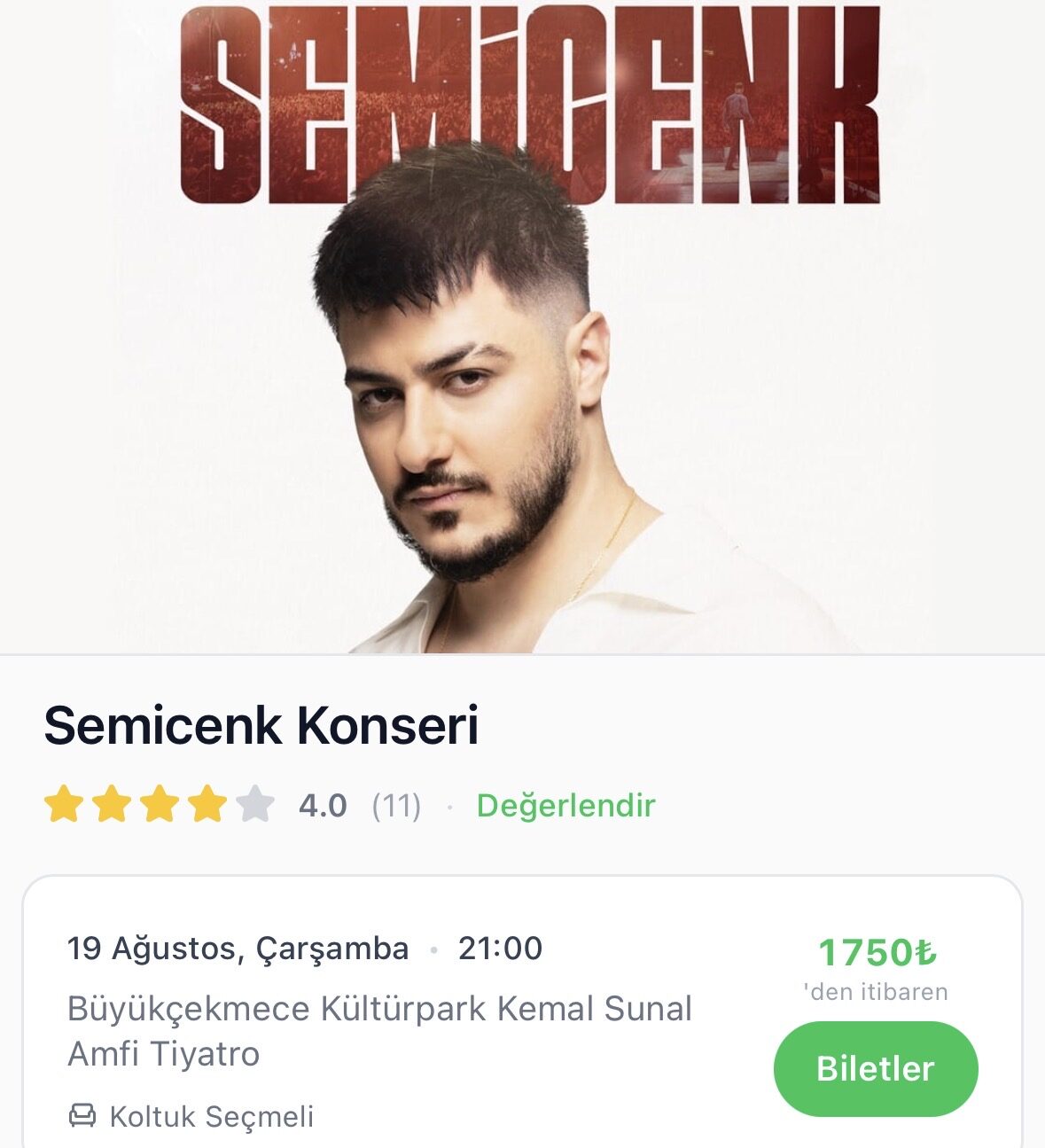 Semicenk Konseri 2 Bilet