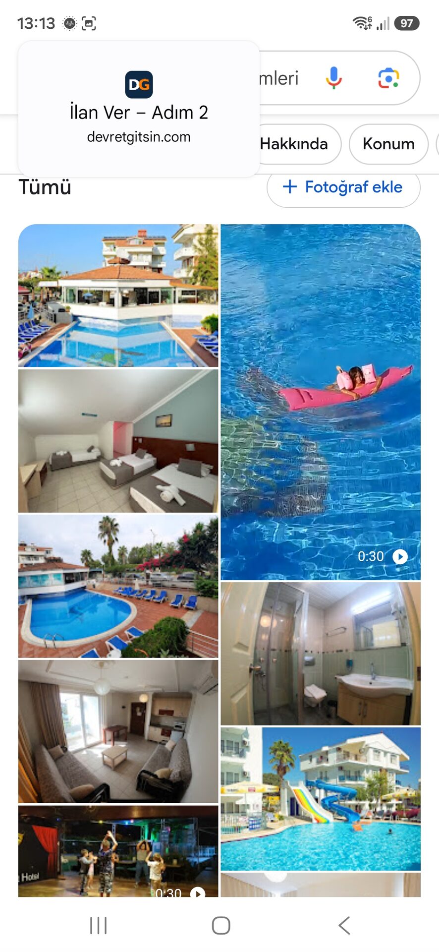 Manavgat herşey dahil 2 gece 3 gün 1 kişi