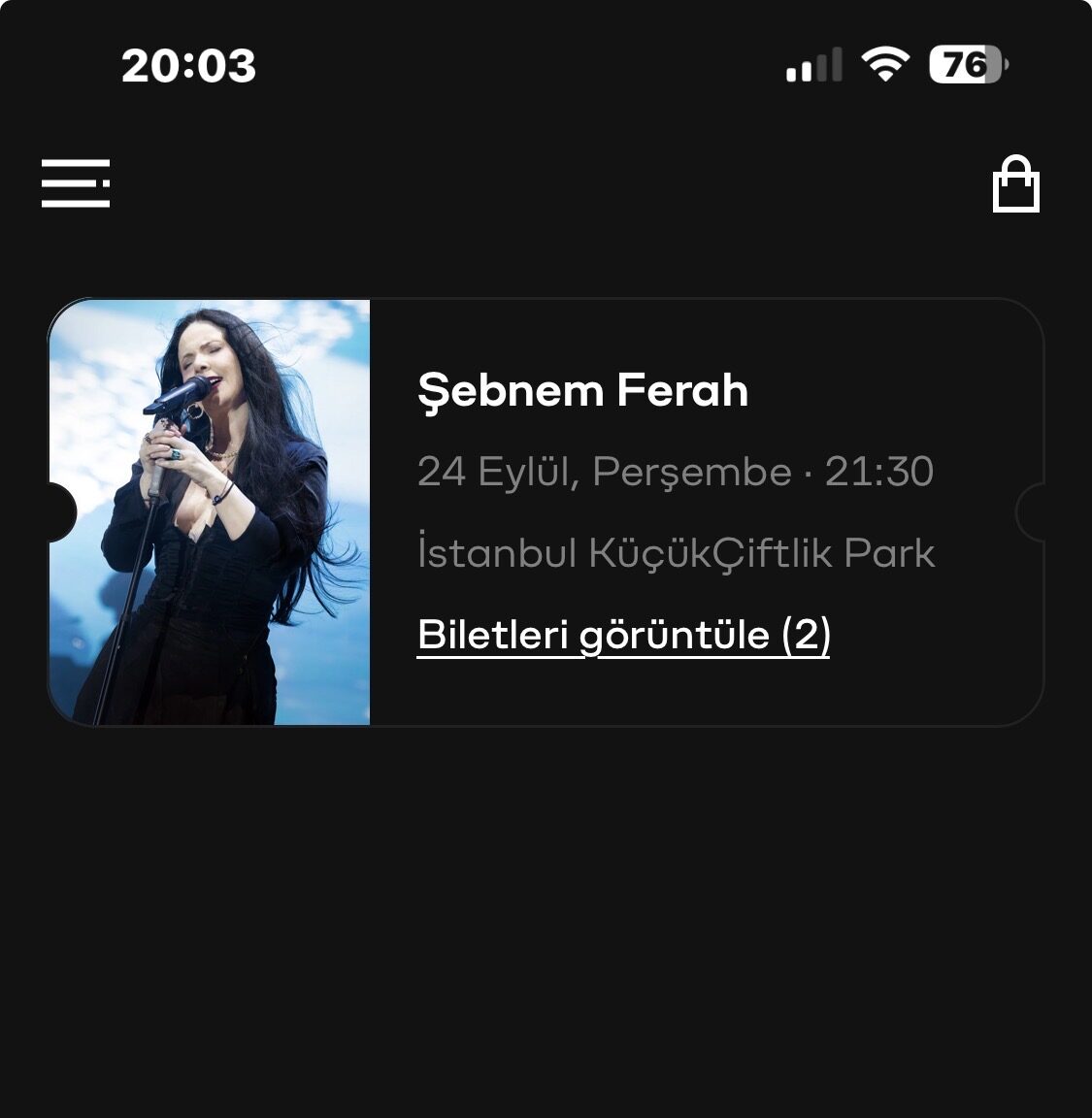 Şebnem Ferah İstanbul 24 Eylül Konser