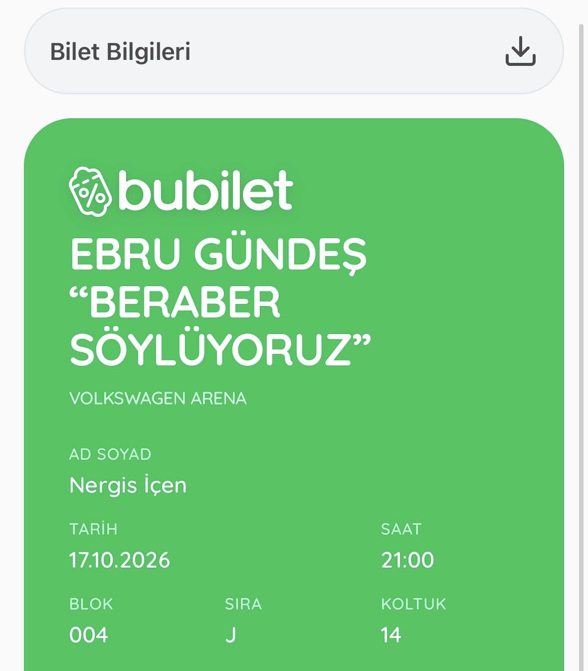 17 Ekim Ebru Gündeş Konseri